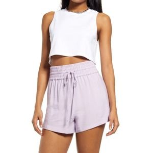 OPEN EDIT NEW $25‎ Organic Cotton Crop Tank in White XXS